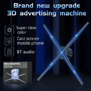 TOMTOP JMS 3D Hologram Projector Advertising Display Fan Wall-mounted Player 3D Naked Eye 2K HD LED Photo