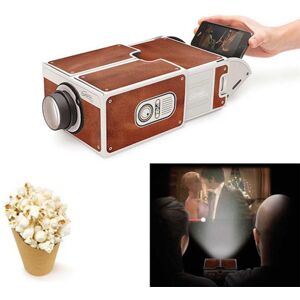 songyeYYDS99 DIY 3D Projector Cardboard Mini Smartphone Projector Light Novelty Adjustable Mobile Phone Projector