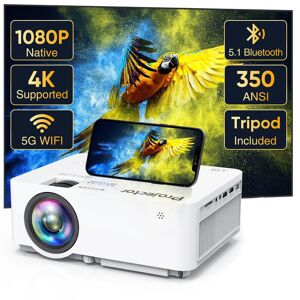 LYZRC Online 4K Projector with 5G WiFi Bluetooth Home Projector Portable Outdoor Projector Max 300" Display Movie Projector Compatible with TV Stick HDMI Phone