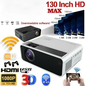 MDH Full HD 1080P 3000LM LED Projector WIFI / HDMI / USB / Android Bluetooth Portable LCD Home Theater Media Player Projector