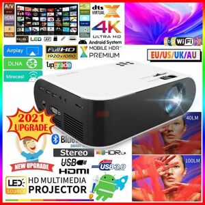 MY OWN STYLE Upgrade 1080P Full HD 4K Android Smart Projector Wifi Cast Projector Home Theatre Projector Portable Video Projector LCD Screen Office Top Projector