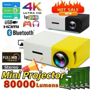 fhfds53 YG300 Pro LED Mini Projector 480x272 Pixels Supports 1080P HDMI-compatible USB Audio Portable Home Media Video Player