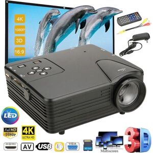 YYY1110 HD 1080P LED Projector Home Cinema Theater Multimedia USB TV AV HDMI 3D Mini LCD Projector