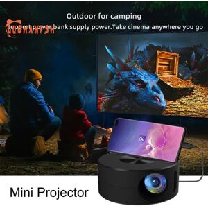 Smart IT Portable Mini Wired LED Projector Micro-USB Headphone Jack Built-in Speaker Phone Screen Synchronization 1080P Home Phone Projector Home Supplies