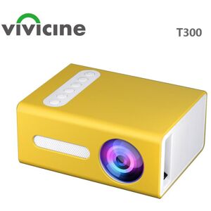 Vivicine New T300 LED Mini Projector 320x240 Pixels Supports 1080P HDMI-Compatible USB Audio Portable Home Media Video Player