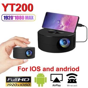 YJMP Mini Projector Screen 180P 4K Portable Wired Projector Home Theater Kids Gift Cinema Video Smart HD TV Movie Media Player For IOS Android