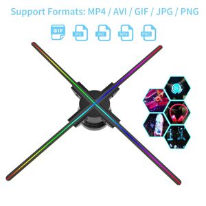 TOMTOP JMS F52 3D Hologram Projector Advertising Display Fan Wall-mounted Player 3D Naked Eye 2K HD LED Photo Video Fan