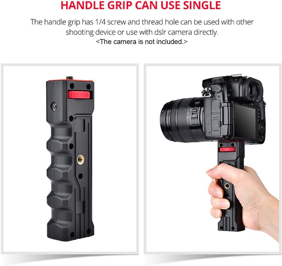 TOMTOP JMS Portable Smartphone Video Rig Handheld Phone Stabilizer Grip Cage with Phone Holder 3 Cold Shoe