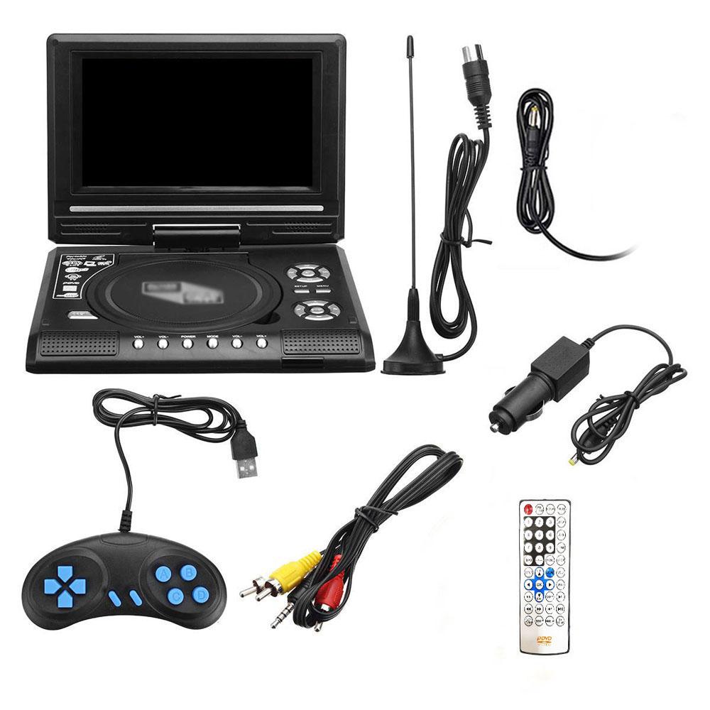 TOMTOP JMS 7.8 Inch 16:9 Widescreen 270 degrees  Rotatable LCD Screen Home Car TV DVD Player Portable VCD Compact Disc