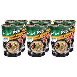 Knorr Cup Instant Rice Soup Porridge Pork & Mushroom (Shiitake) Flavour 40 g. x 6 pcs