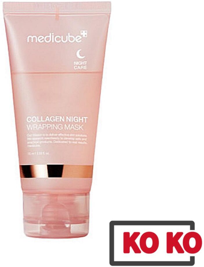 KOKO Beauty&Health [Medicube] [+brush] Collagen Night Wrapping Mask + Brush 75ml / Lifting / Moisturizing