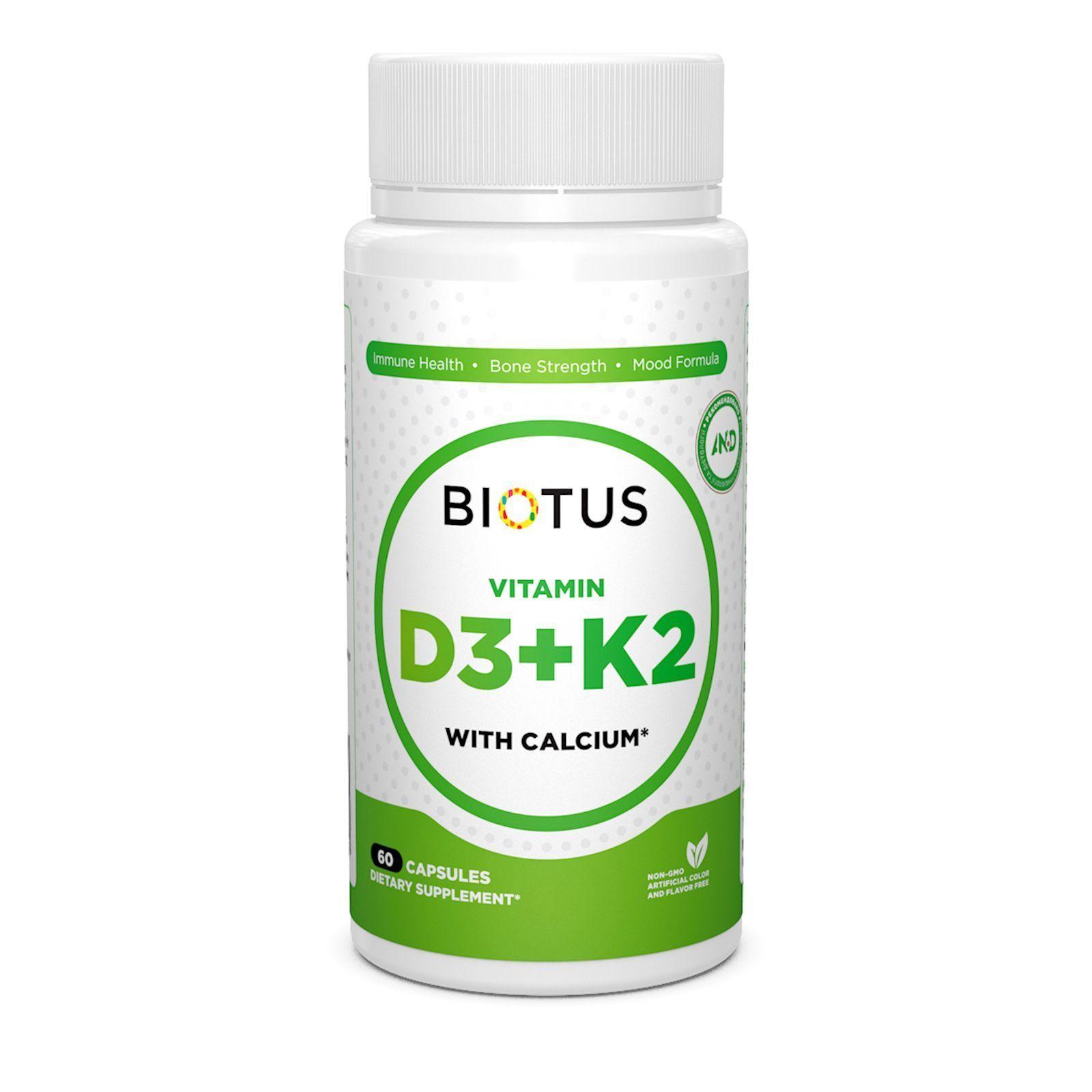 VSN U SportNutrition BIOTUS D3+K2+Calcium,  60 Caps