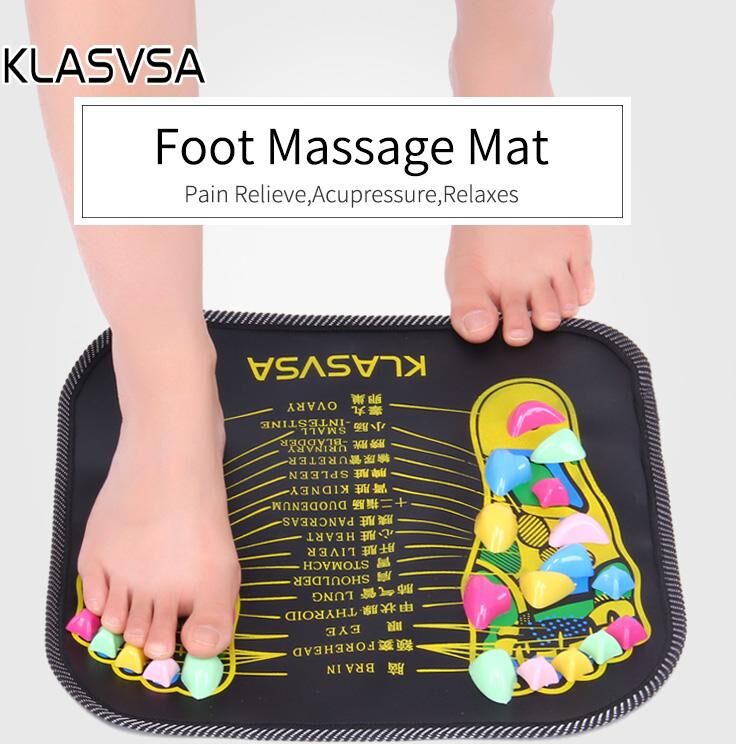 KLASVSA Reflexology Walk Stone Foot Leg Pain Relieve Relief Walk Massager Mat Health Care Acupressure Mat Pad massageador