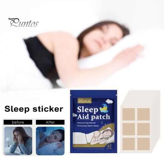 Health Caring 48Pcs Sleep Sticker Fast Long-Lasting Soothe Muscle Body Care Natural Safe Sleep Patch for Quality Rest