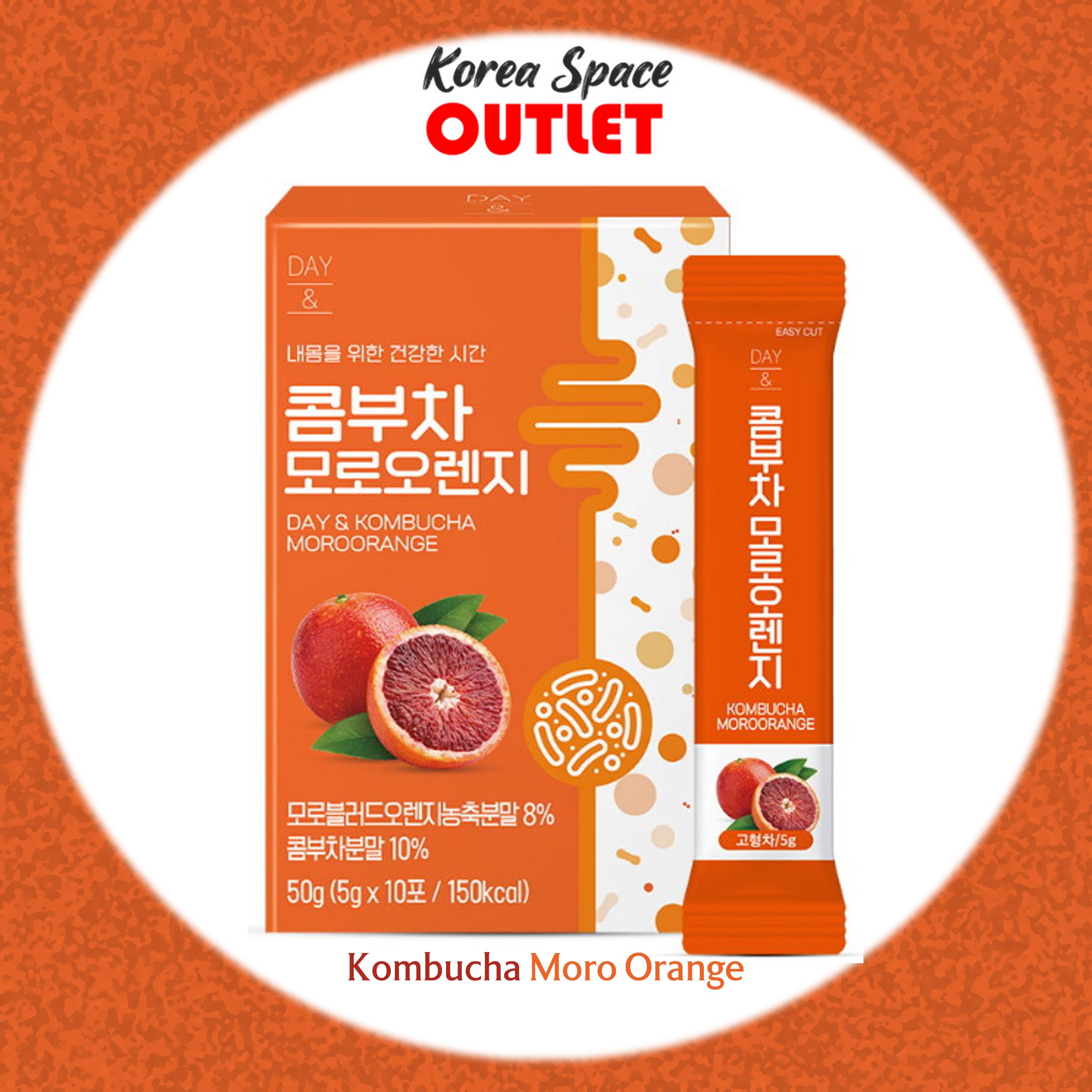 KOREA SPACE OUTLET [Day &] Kombucha Moro Orange tea, 5g x 10 sticks