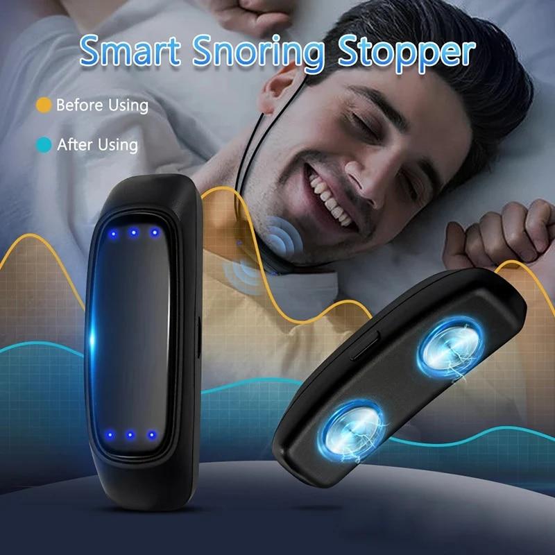 Meiteai-All Smart Anti Snoring Device EMS Pulse Stop Snore Aid Portable USB Rechargeable Stop Snoring Health Care Sleep Apnea Aid