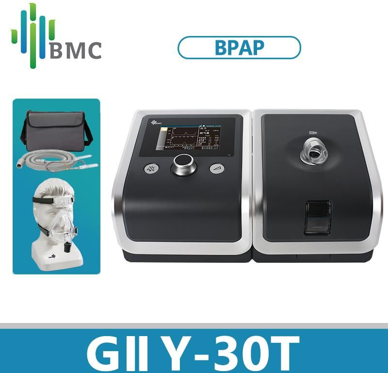 BMC GII BPAP Y-30T Bi-level CPAP BPAP Snoring Apnea COPD Therapy with Full Face Mask Hose and Humidifier Health