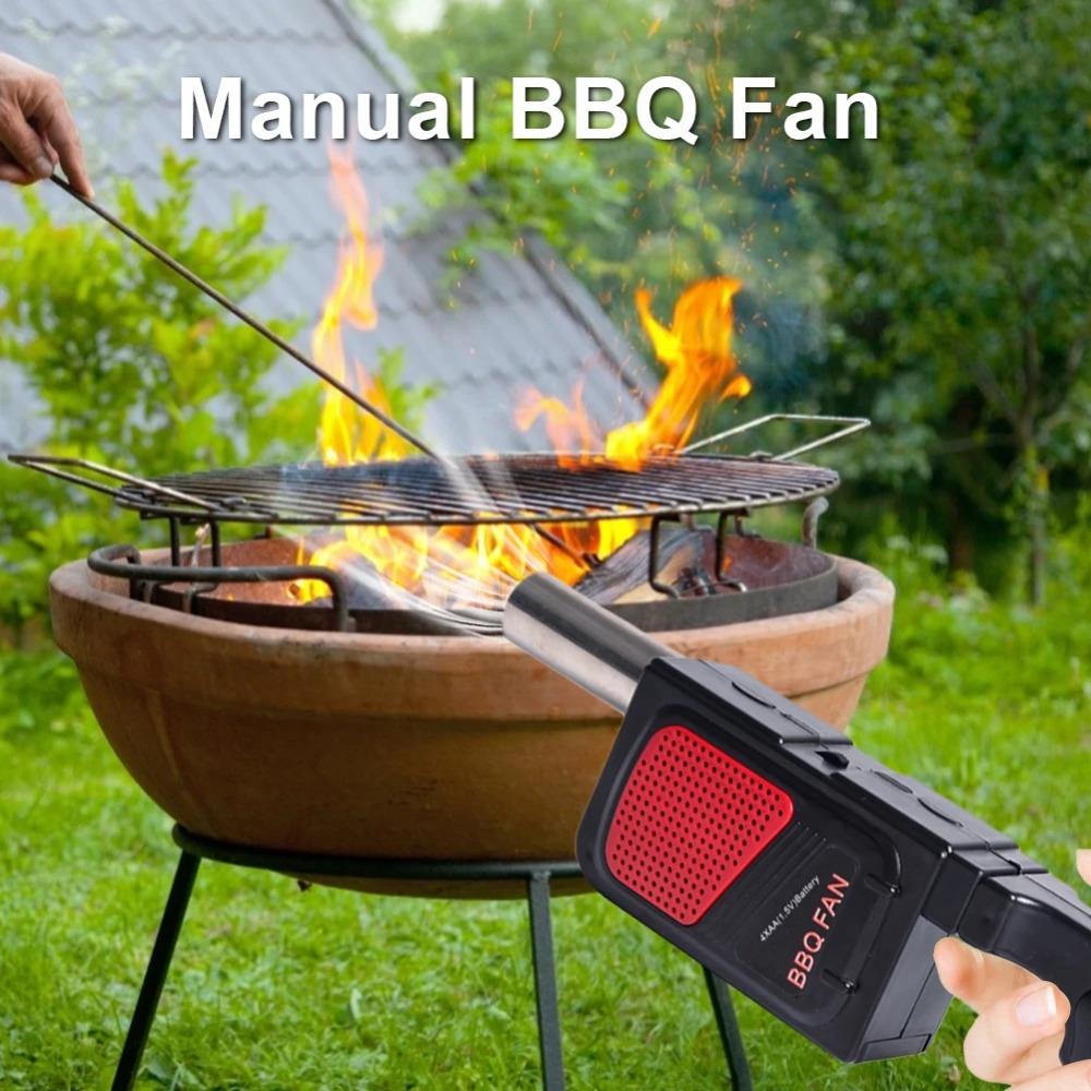 Hehenhua Outdoor Camping Barbecue Grill Accessories Cooking Tool Handheld Electric BBQ Fan Air Blower