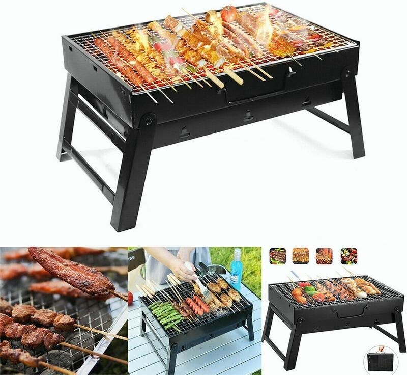 Pet supplies1 Large Folding Portabl Black BBQ Barbecue Grill Outdoor Charcoal Travel Picnic