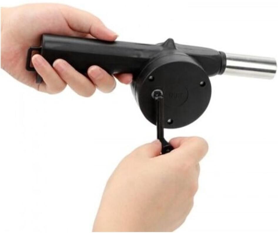 HOD Health&Home Portable Manual Air Blower Barbecue Tool Black