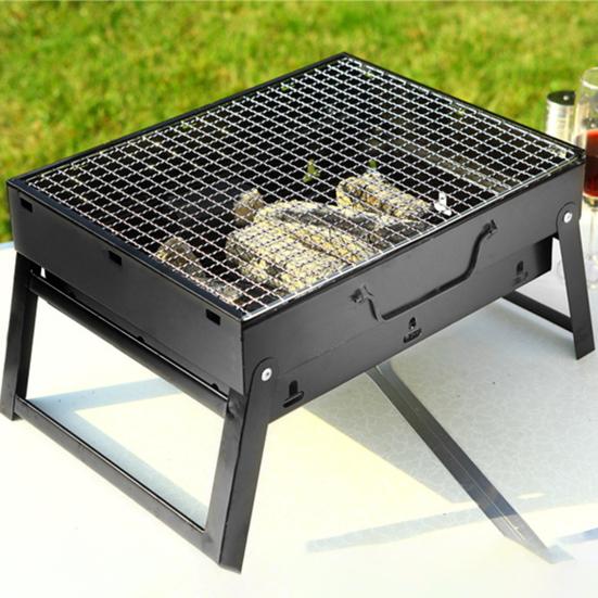 HOMEKA Barbecue Grill with Airway Vent Heat-Resistant Iron Detachable Camp Stove for Outdoor