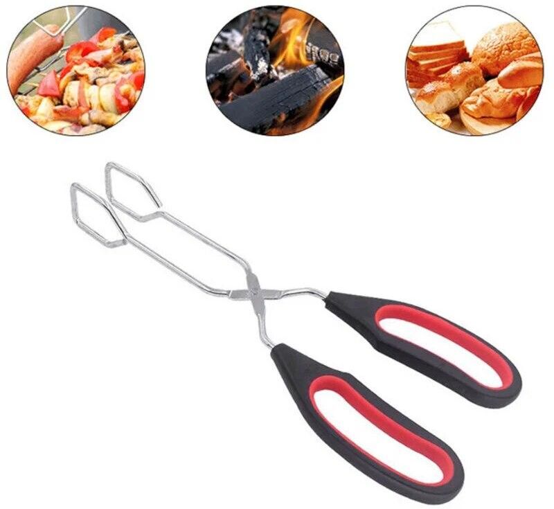 Happypilot BBQ Tools Barbecue Tongs Grilled Food Tongs Long Handle BBQ Bread Roast Clip Kitchen Baking Tongs BBQ Accessories