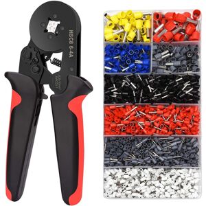 Wirefy Ferrule Crimping Tools Wire Pliers 1200 PCS with Pliers Kit for Electricians, Adjustable Ratchet Tools with Terminals Connectors AWG 28-7, 0.08-10mm²