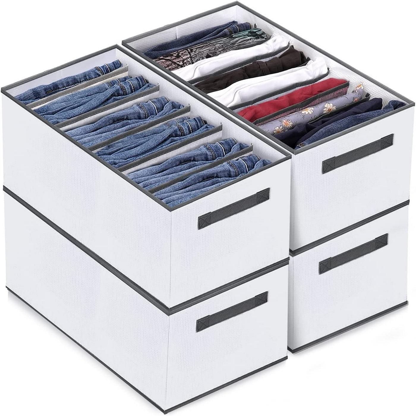 QIANBAIDI Organization Storage Box Closet Organizer Clothing Organization System Drawer Organizers Cabinet Pants Storage Organizer