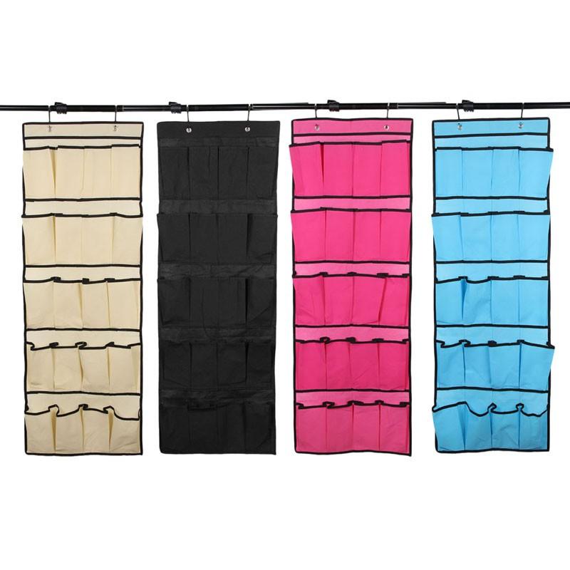 Home Storage Organization 20 Pockets Shoes Storage Bags Wall Hang Organizer Case Non-woven Durable Door Hanging Bags Household Container Organizer