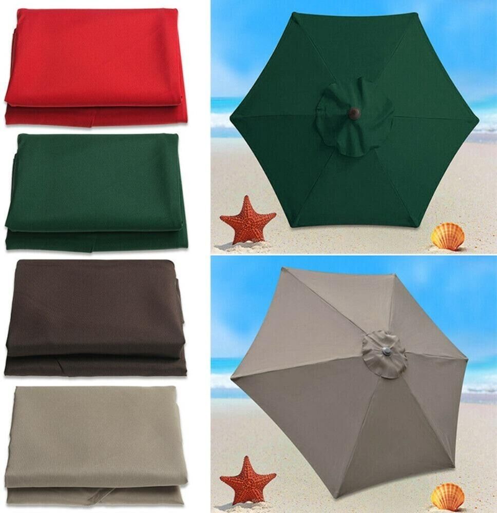 NByanxi Shop 2m 6 Arm Patio Garden Outdoor Sunshade Umbrella Parasol Canopy Sun Umbrella Replacement Cover