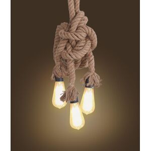 Tomshine 0.5M AC 220-240V Triple E27 Holders 3 Heads Hemp Rope Pendant Light Ceiling Lamp Creative