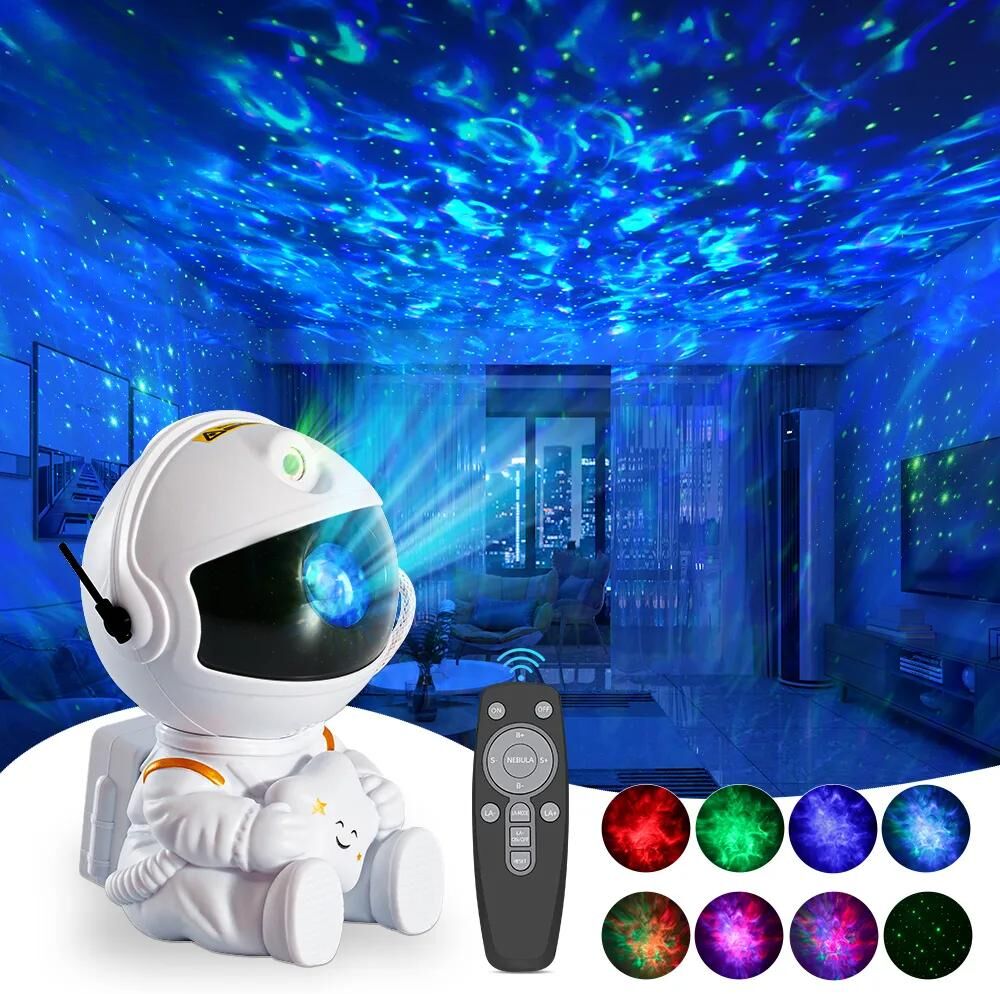 SHIJIN Light Galaxy Star Projector LED Night Light Starry Sky Astronaut Porjectors Lamp for Decoration Bedroom Home Decorative Children Gifts