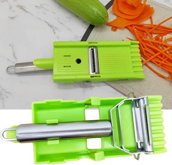 Kitchen artifact 2Pcs Stainless Steel Peeler Easy Cleaning Versatile Slicer Shredder Graters Time-Saving Kitchen Gadget for Fruits Vegetables Carrots Potatoes