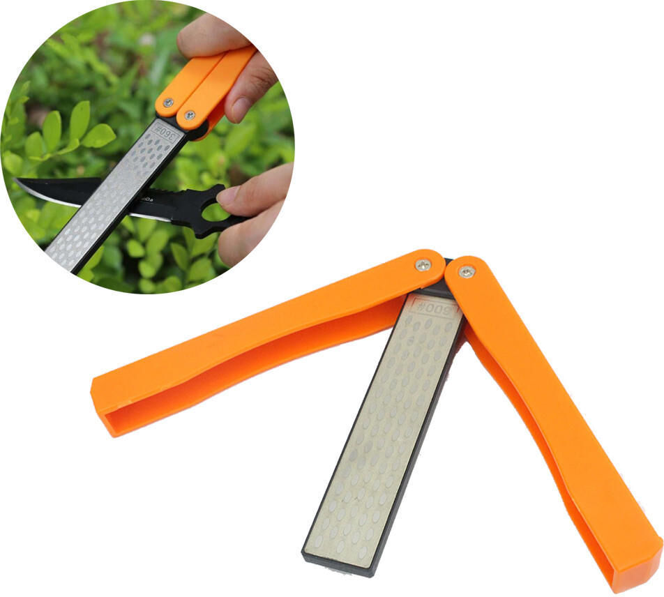 Kitchen Home Double Sided Fold Portable Pocket Sharpener Diamond Knife Sharpening Stone