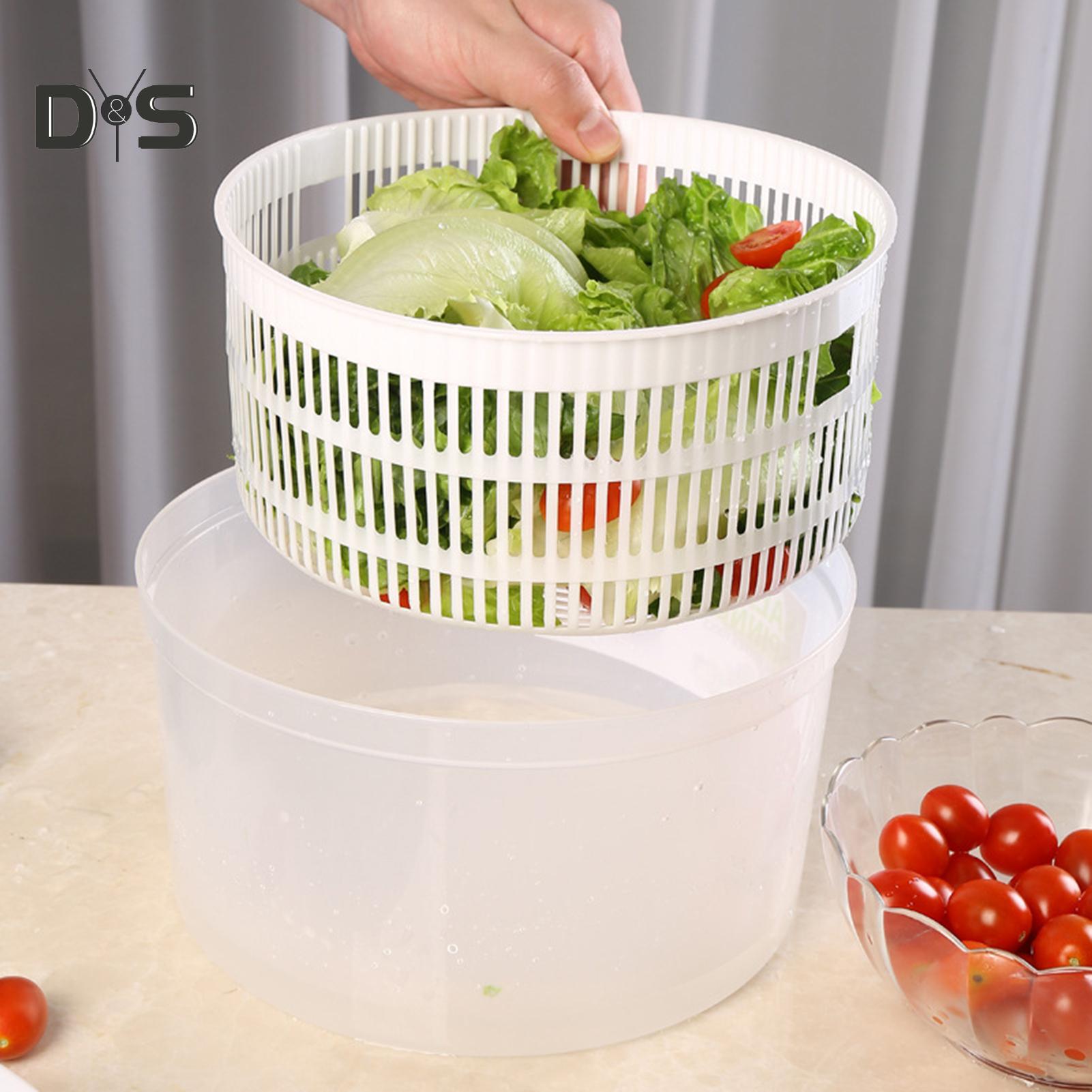 DYS Kitchen Manual Salad Spinner Leaf Dryer Lettuce Vegs Drainer Vegetable Dehydrator Kitchen Tool