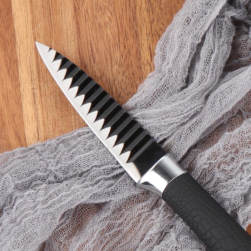 Kitchen Knife Home Stainless Steel Fruit Knife Wave Blade Noodle Skin Knife Home Vegetable and Fruit Knife