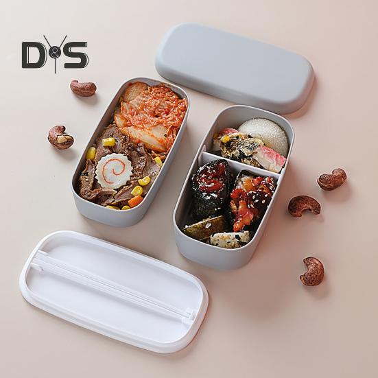 DYS Kitchen Heat Resistant Food Container 2 Layer Microwaveable Safe Multifunctional Food Container