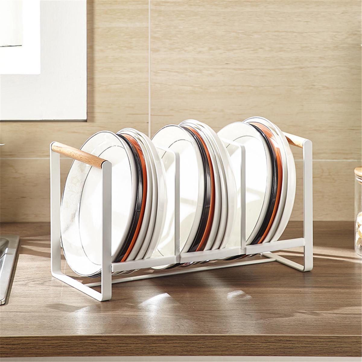 Home Storage Organization Steel Kitchen Dish Plate Drying Rack Storage Drainer Tray Holder Organiser Stand