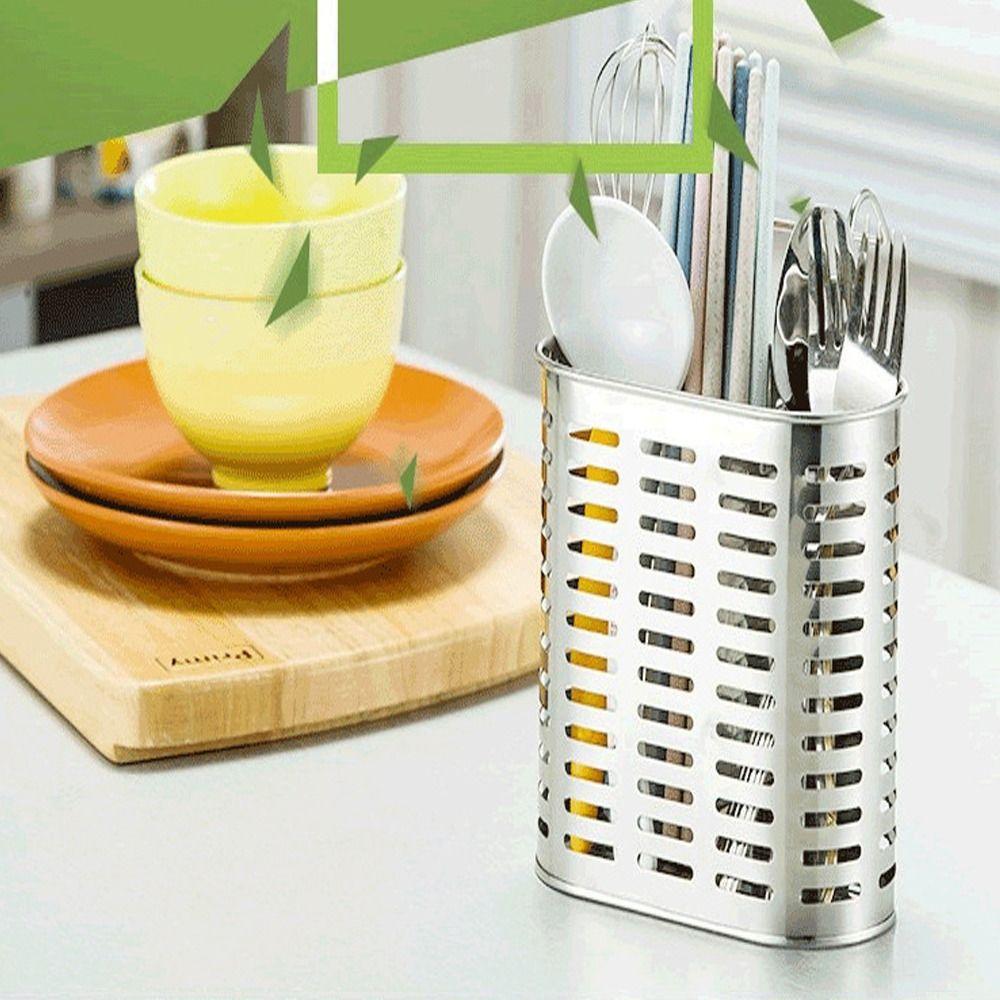 KJNedh86 Chopstick Holder Chopsticks Fork Spoon Holder Cookware Rack Organizer Cutlery Dryer Drainer Shelf