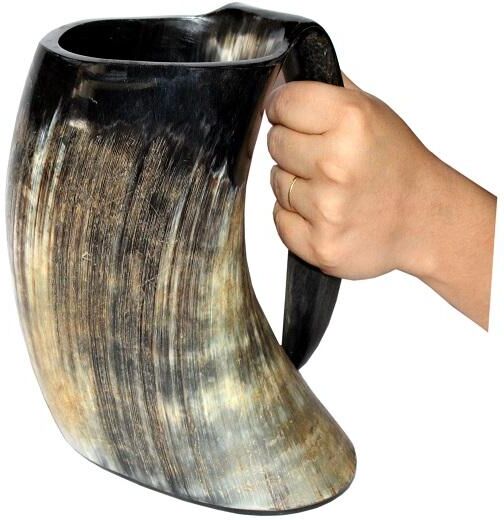 ROYAL HANDICRAFT Viking Drinking Horn Mug Handcrafted Game of Thrones Heroes With This Large Ale  Great Craftsmanship A Perfect Present For Real Men 50oz