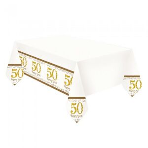 Amscan Gold Anniversary Plastic Tablecover