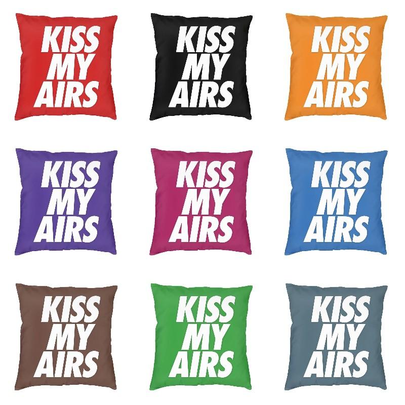 91421224MABLTUAR00 Kiss My Airs Throw Pillow Case Decor Home Bedding Sofa Cushion Cover With Zipper Square Pillowcase Polyester