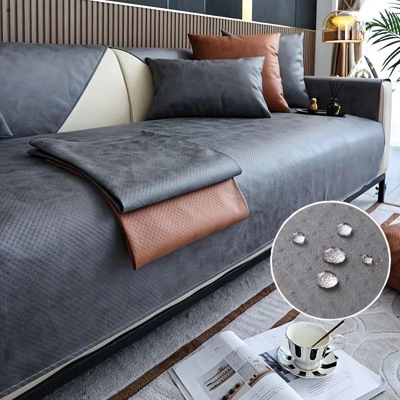 Good Quality Home Textile Waterproof Soft Leathaire Sofa Towel Pet-friendly Universal Sectional Sofa Cover Non-Slip Furniture Protector for Living Room