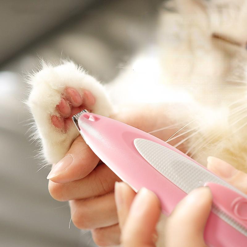 NATAWA Cat Foot Shaver Dog Hair Shaver Pet Electric Hair Trimmer Foot Pedicure Tool Pets Foot Grooming Kit