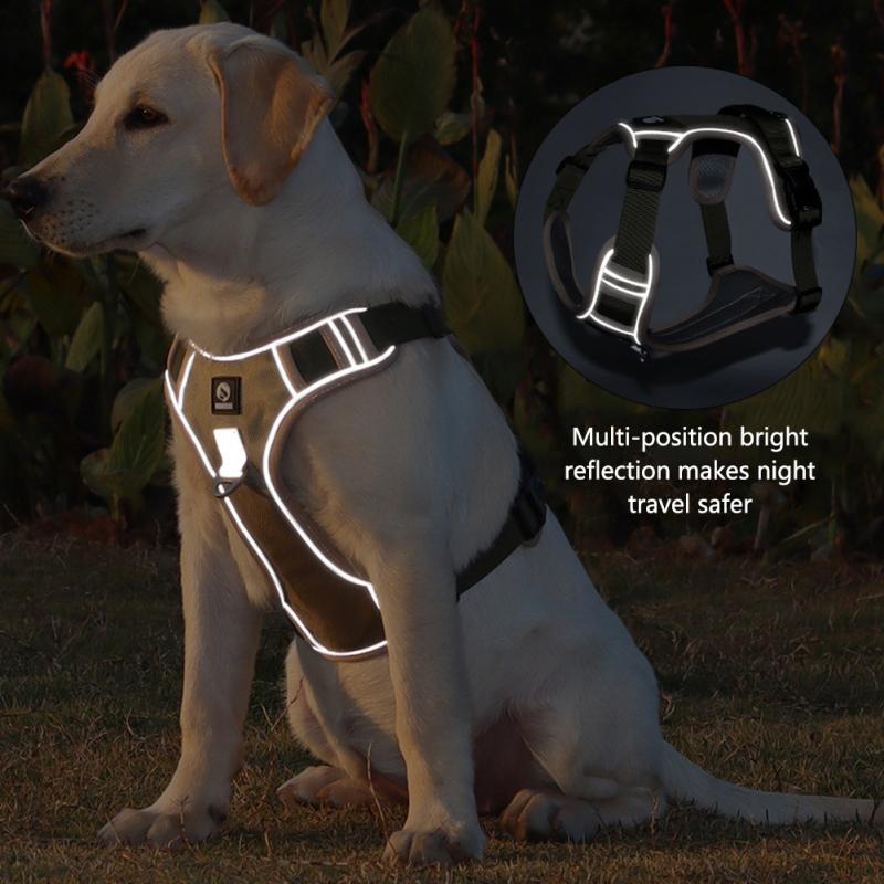 Pet Club Adjustable Pet Harness Reflective Escape-proof Oxford Cloth Pet Vest For Small Medium Large Dogs