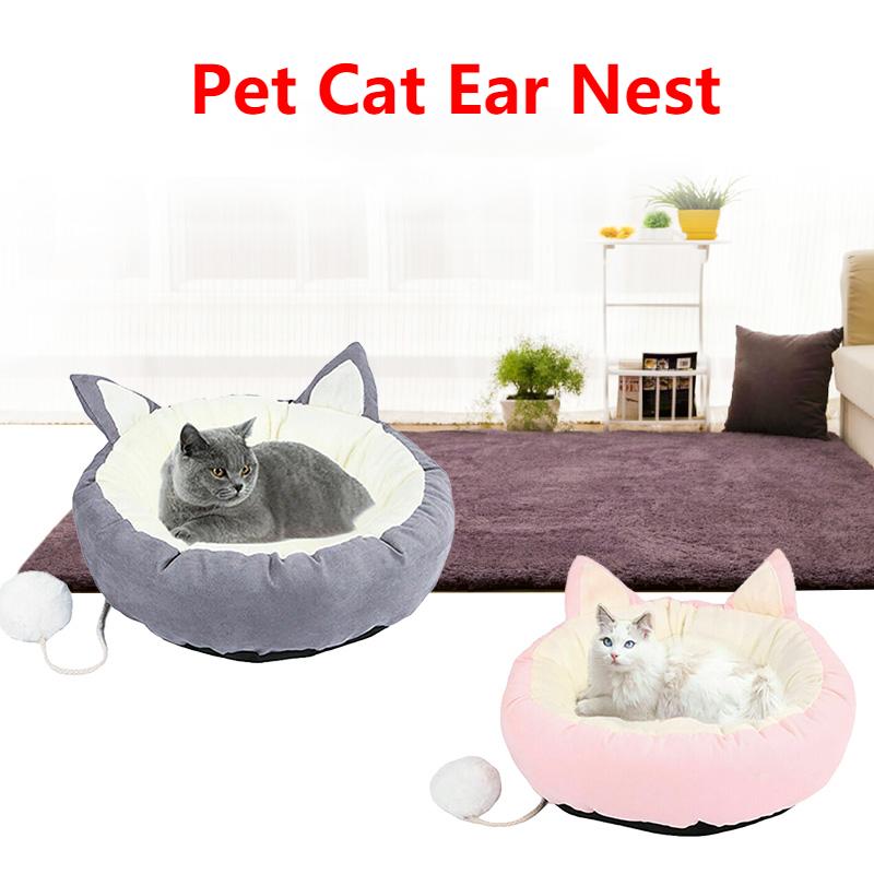 Pet Zooo Four Seasons Pet Cat Bed Washable Soft Round Cat Kennel Pet Bed For Small And Medium Cats And Dogs Pet Supplies Accessories
