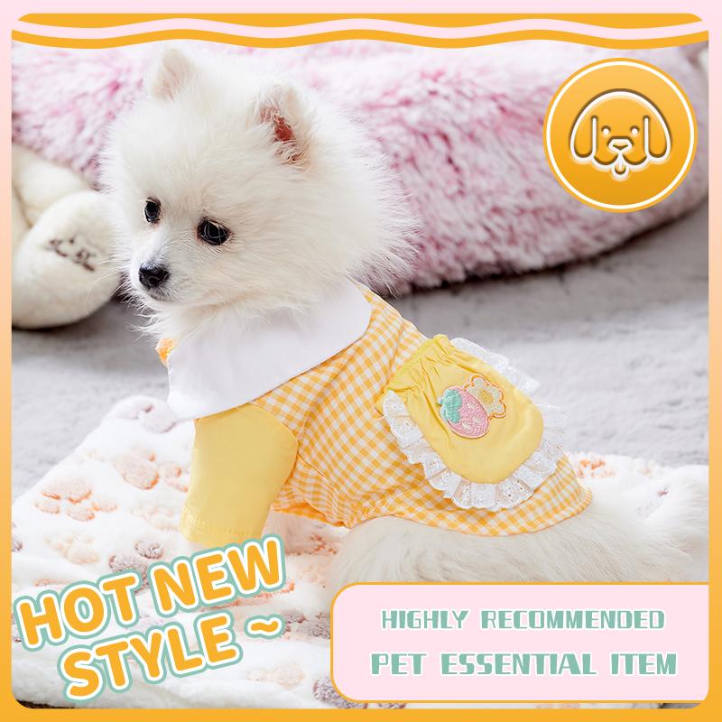 momopal Summer Dog T-Shirt Cute Dog Clothes for Puppy Chihuahua Pet Cat Clothing Falbala Dogs Shirt Ropa Yorkshire Dogs Accessories