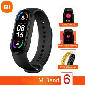 Xiaomi Mi Band 6 Smart Band 1.56" AMOLED Colorful Screen 5 Color Blood Oxygen Fitness Traker Heart Rate Bluetooth Smart Bracelet Starand Version