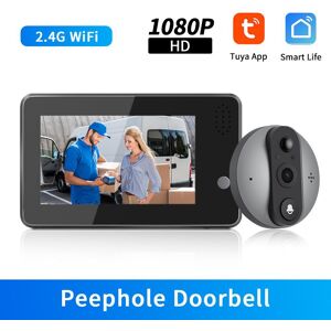 wmlike mz 4.3 Inch 1080P Tuya WiFi Peephole Doorbell Camera Smart Home Night PIR Motion Detection Door Viewer Video Door Bell