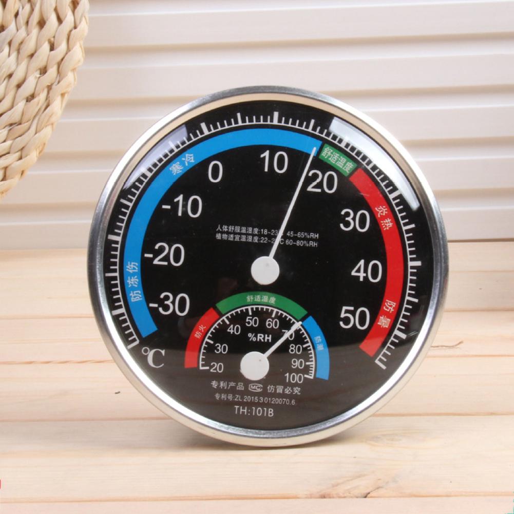 Power Tool Analog Indoor Dial Large Round Thermometer Hygrometer Humidity Temperature Meter